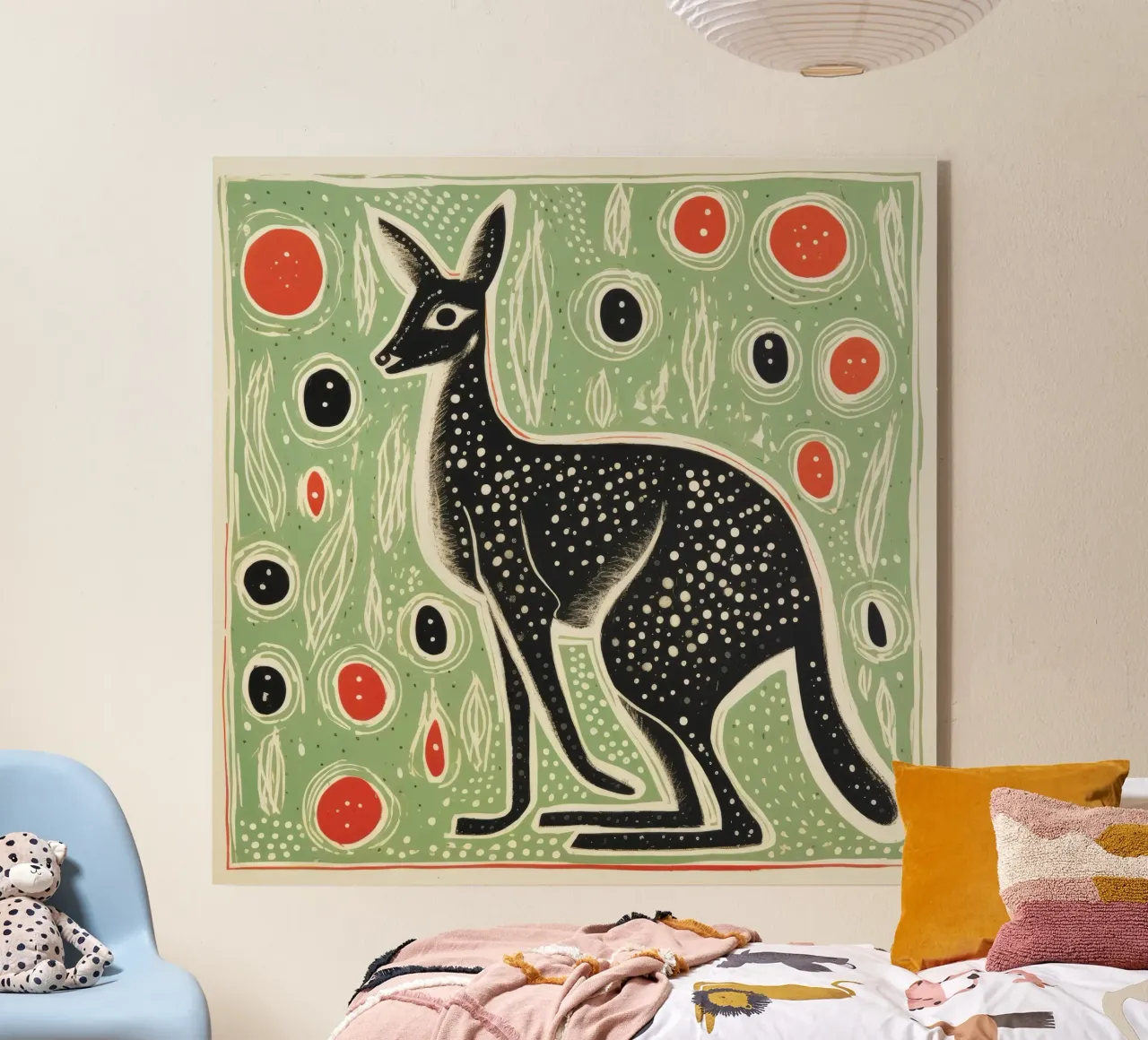 Canguro verde plexiglass da Minimal Animal Art