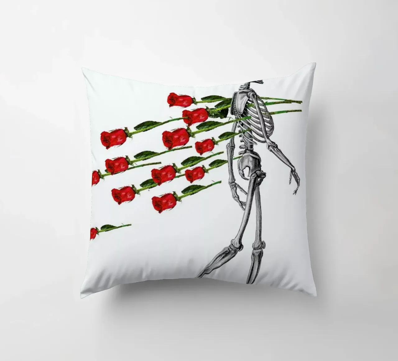 Skeleton & Roses cuscino da Rococco LA