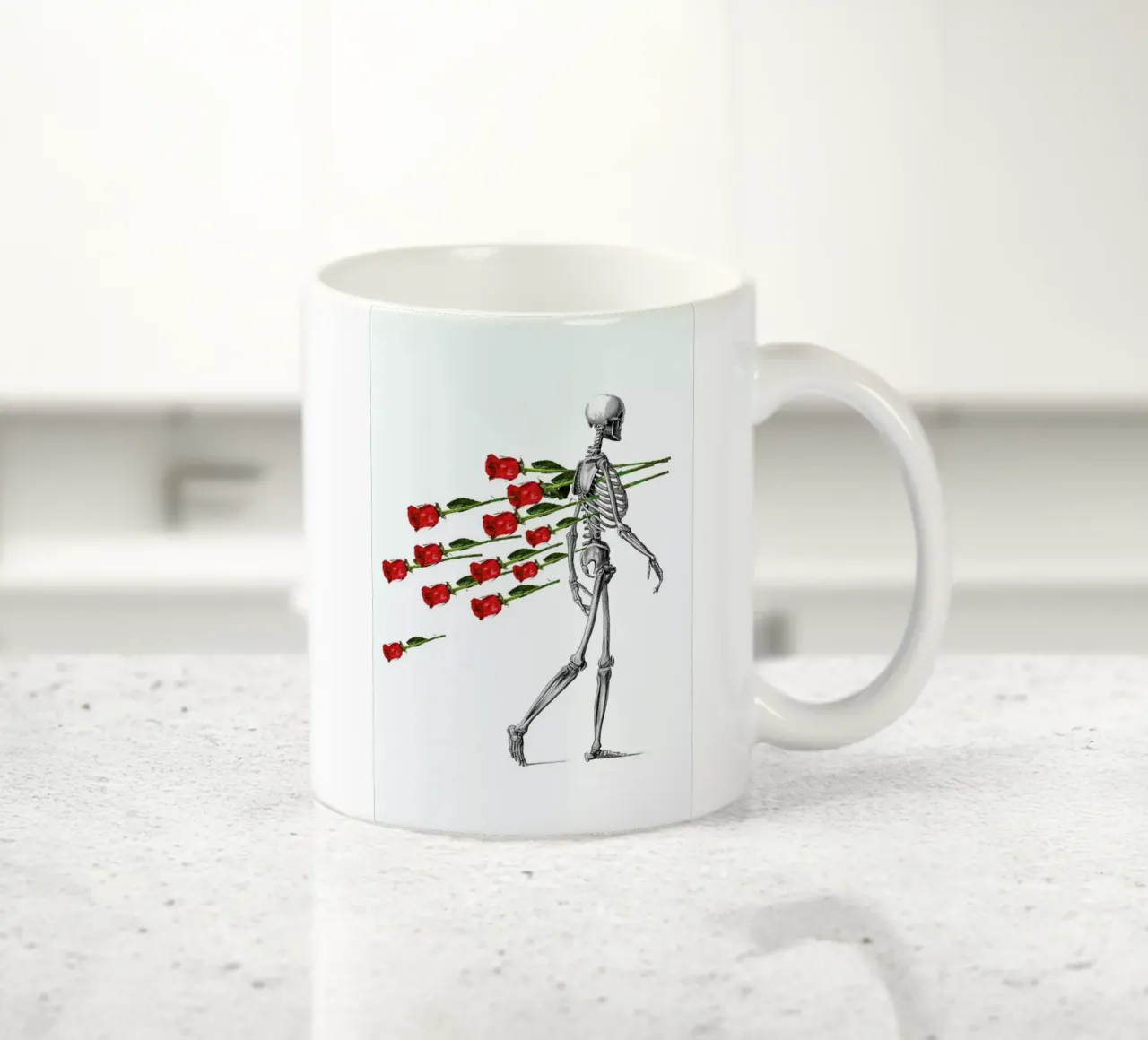 Skeleton & Roses tazza in ceramica da Rococco LA