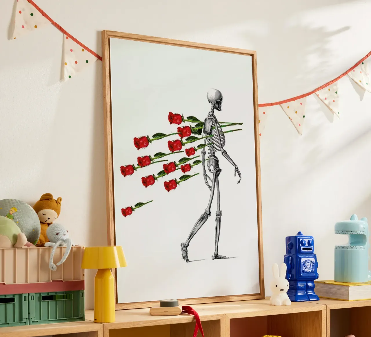 Skeleton & Roses plexiglass da Rococco LA