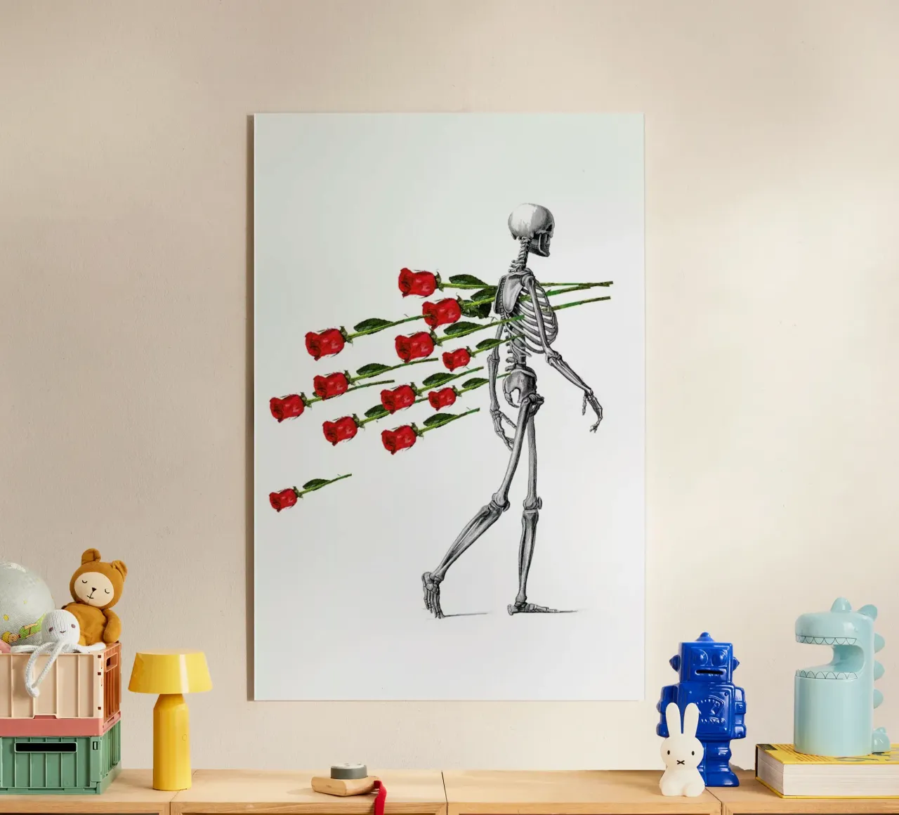 Skeleton & Roses plexiglass da Rococco LA
