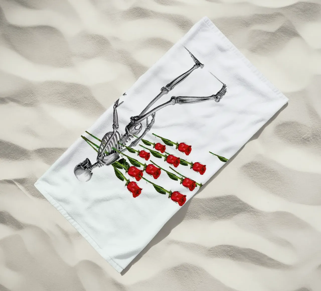 Skeleton & Roses telo mare da Rococco LA