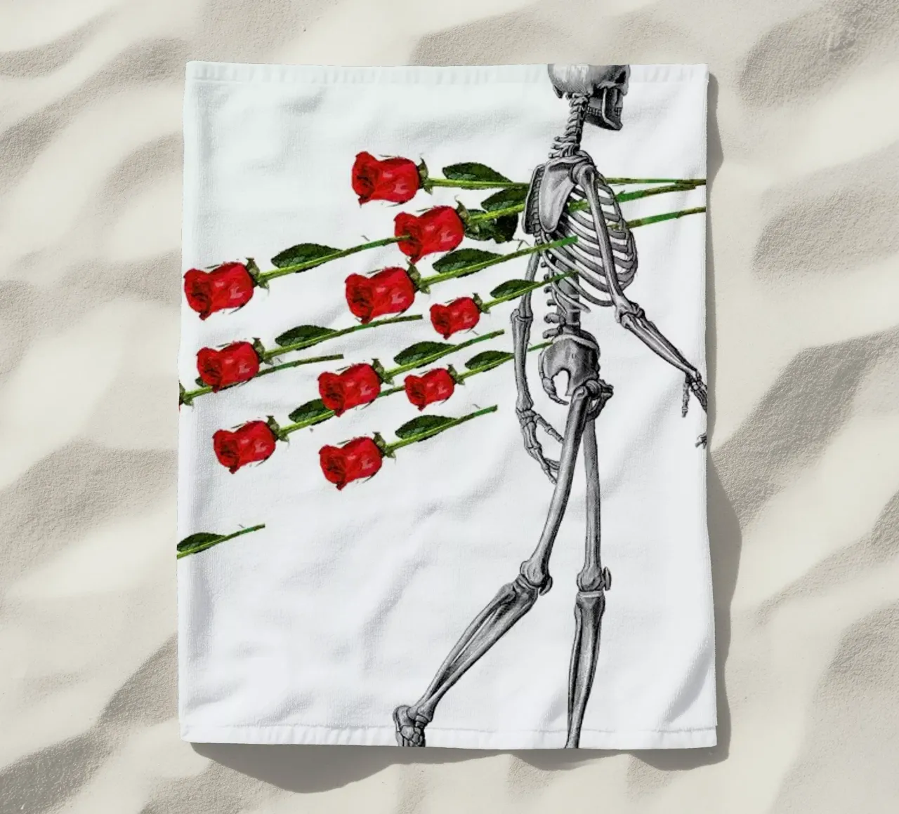 Skeleton & Roses telo mare da Rococco LA