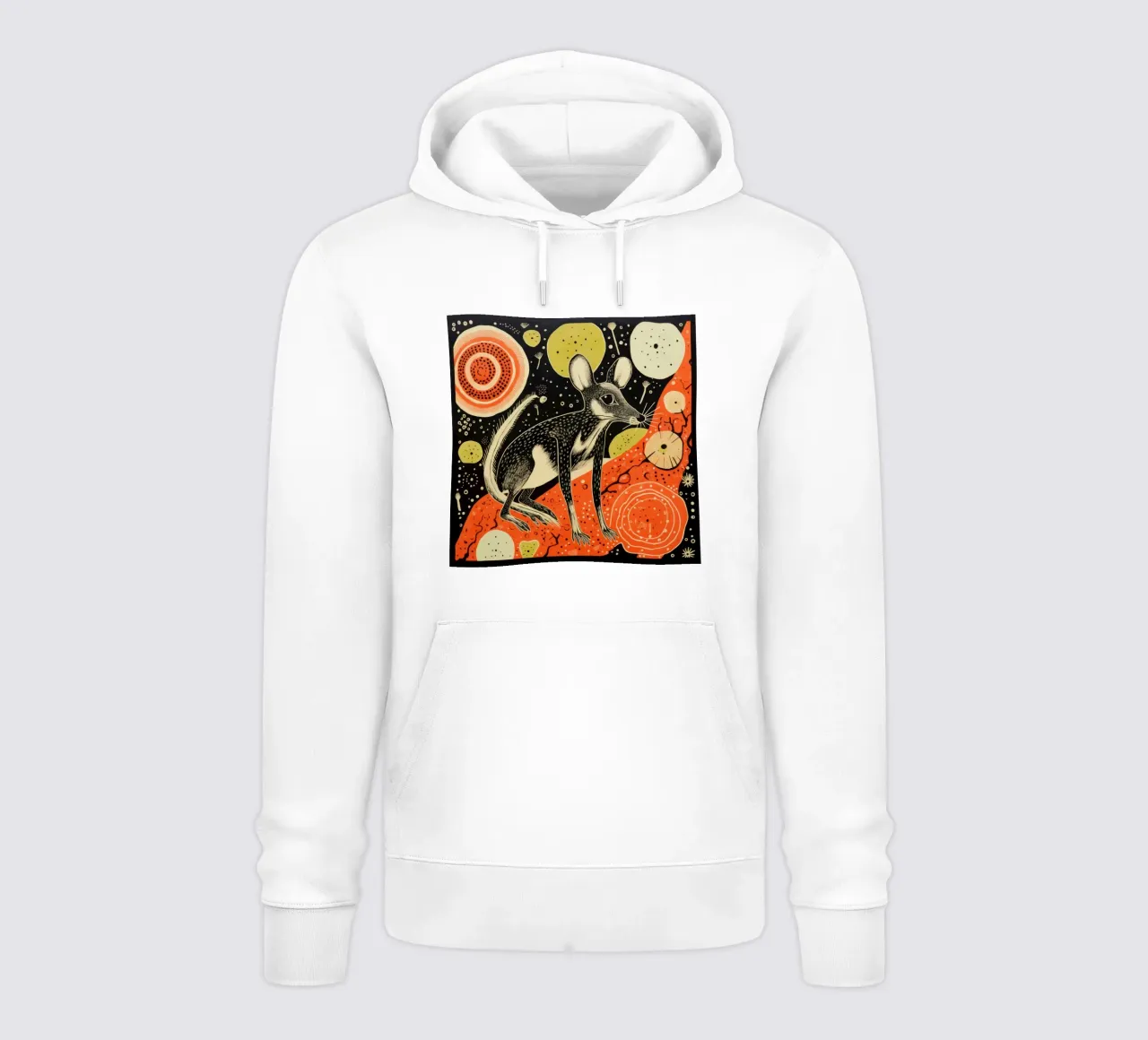 Green Kangaroo Rat 1 hoodie by Minimal Animal Art