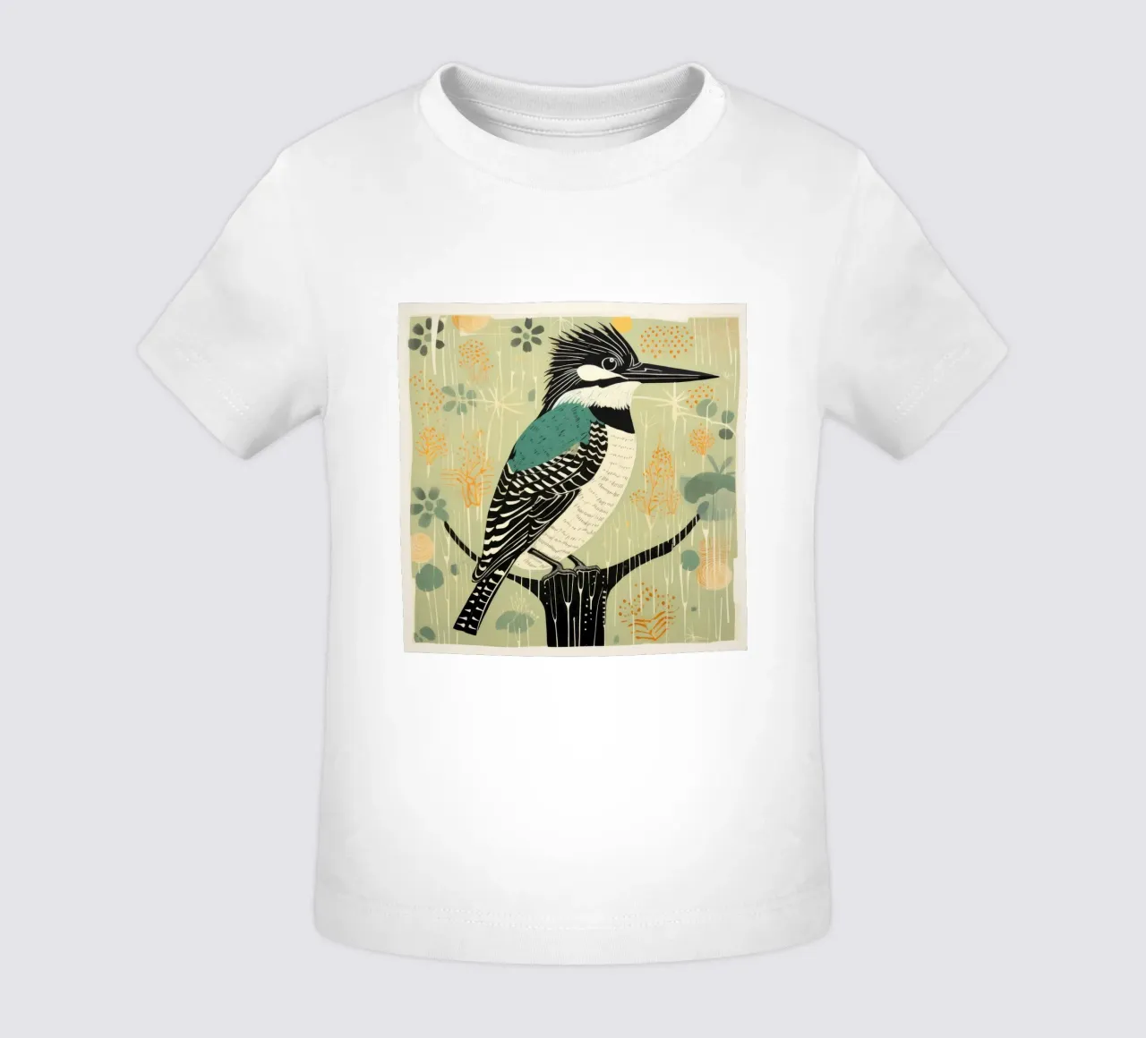 Martin pescatore verde 1 maglietta neonato da Minimal Animal Art
