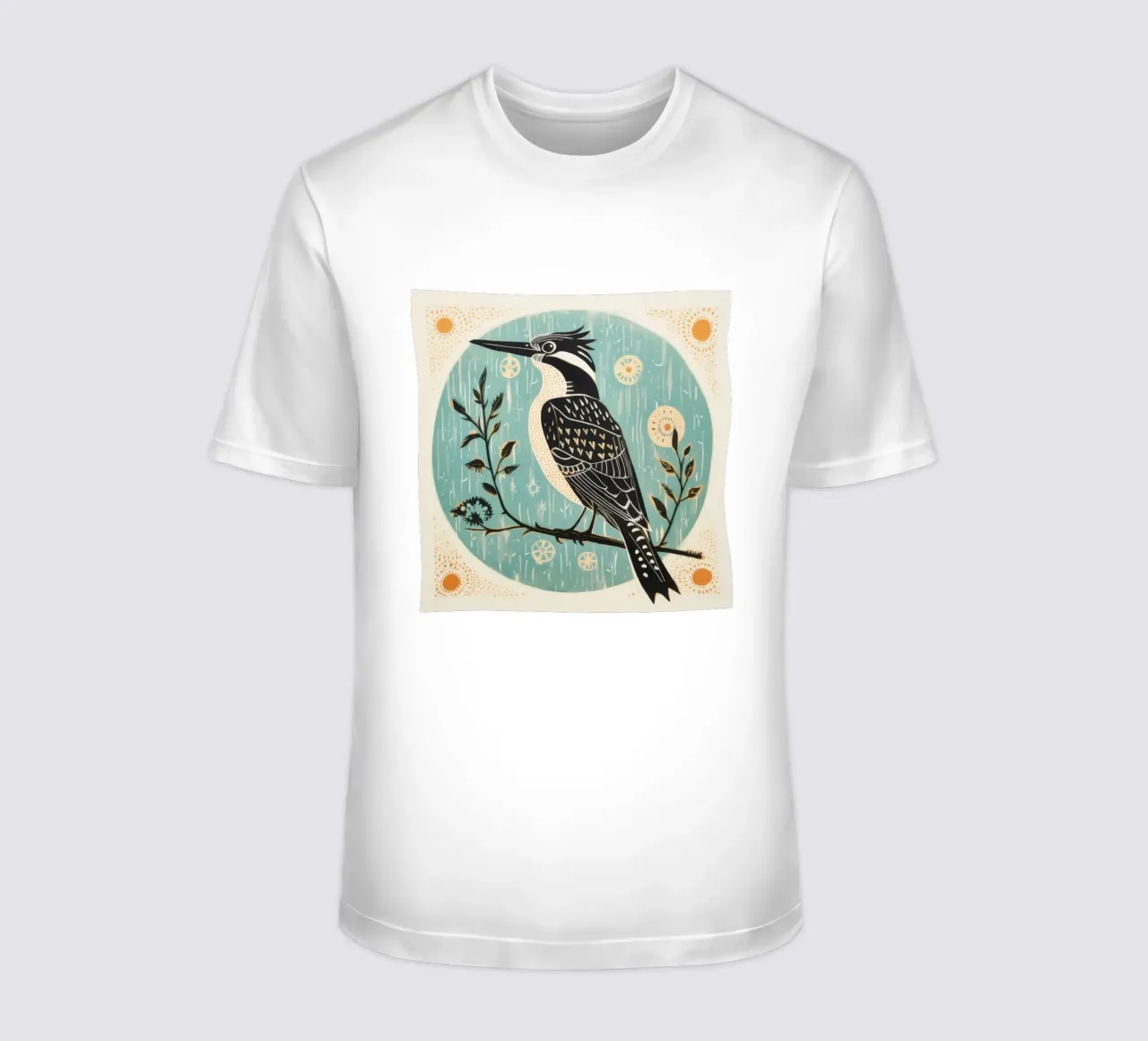 Martin pescatore verde 2 t-shirt da Minimal Animal Art