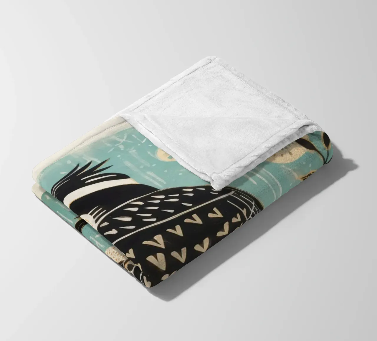 Martin pescatore verde 2 coperta in pile da Minimal Animal Art