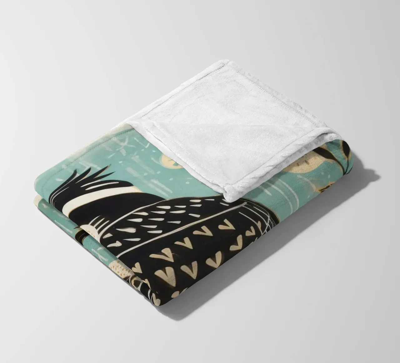 Martin pescatore verde 2 coperta in pile da Minimal Animal Art