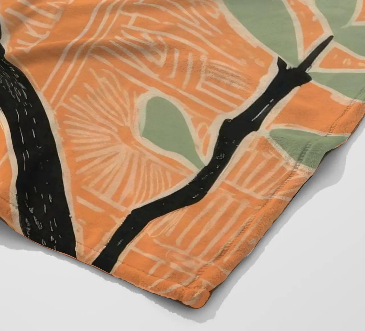 Martin pescatore verde 4 coperta in pile da Minimal Animal Art