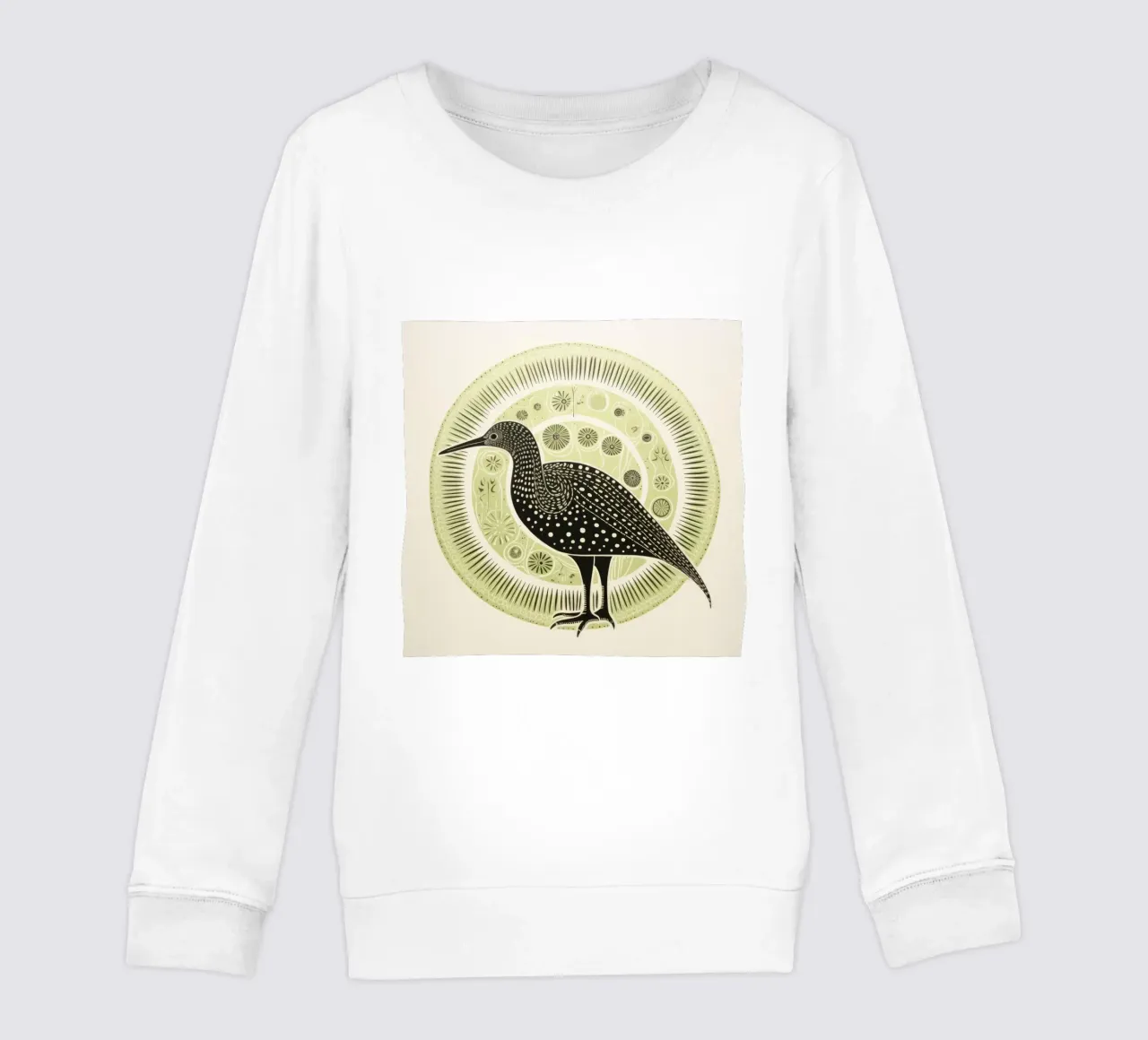 Kiwi verde 1 felpa bambino da Minimal Animal Art