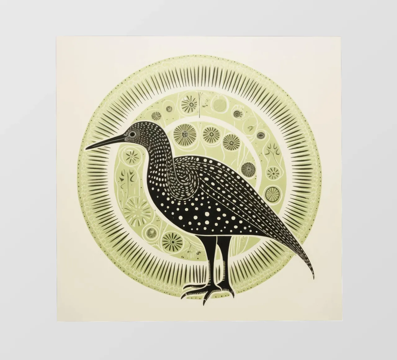 Kiwi verde 1 pellicola backlit da Minimal Animal Art