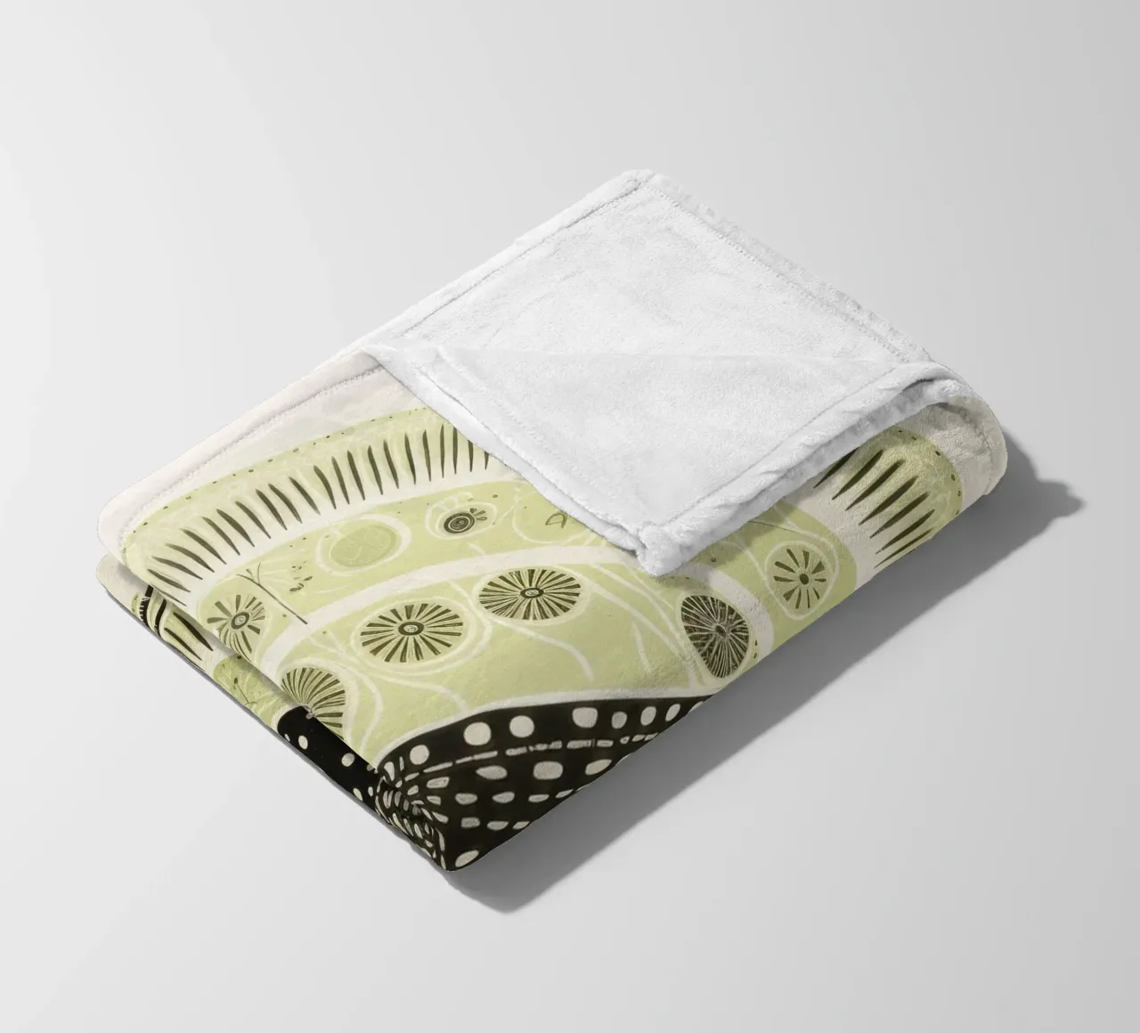 Kiwi verde 1 coperta in pile da Minimal Animal Art