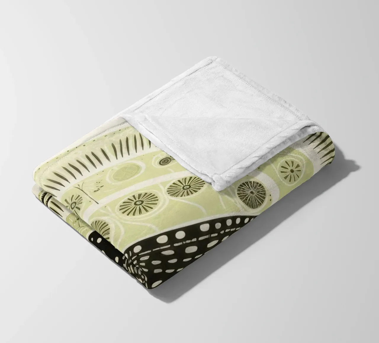 Kiwi verde 1 coperta in pile da Minimal Animal Art