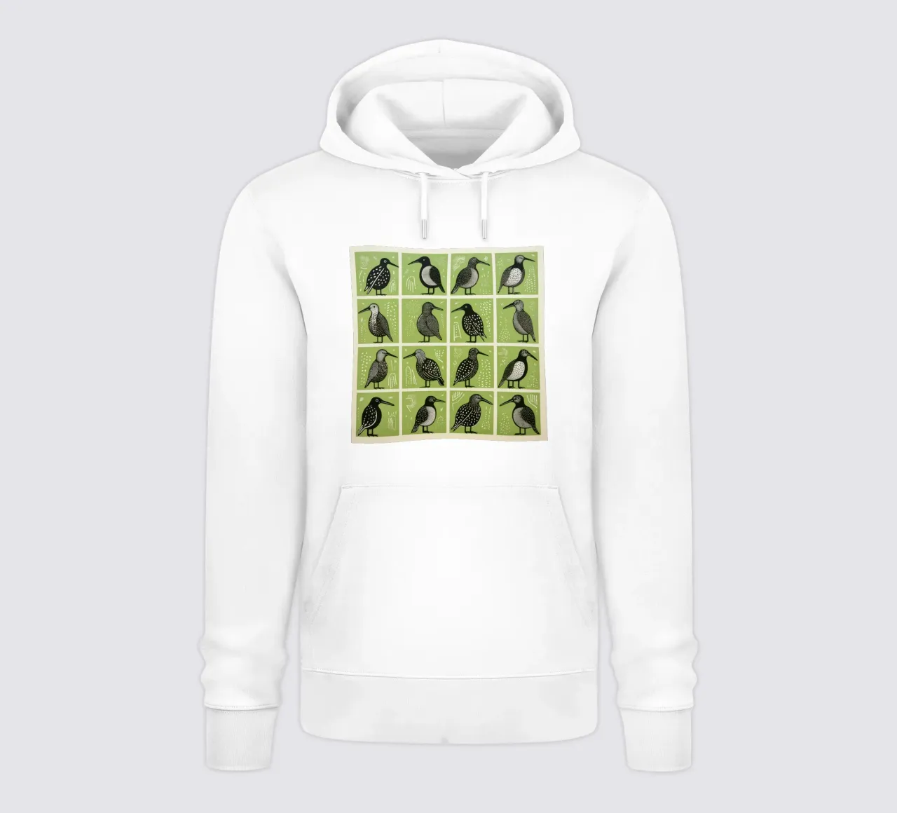 Kiwi verdi felpa con cappuccio da Minimal Animal Art