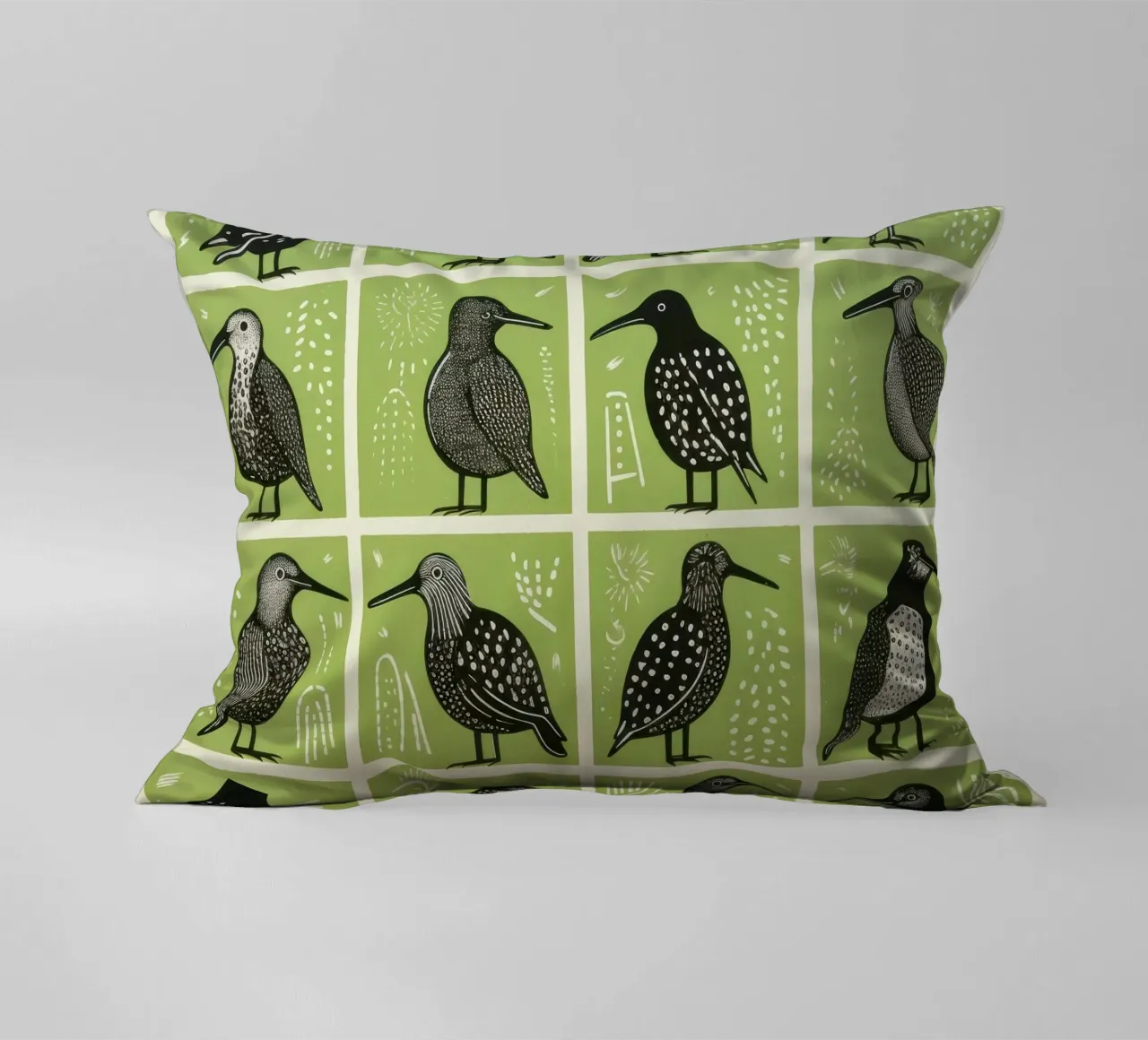 Kiwi verdi cuscino da Minimal Animal Art