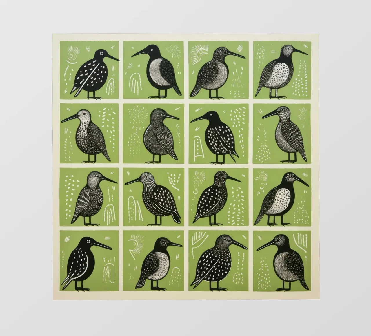 Kiwi verdi telo in pvc da Minimal Animal Art