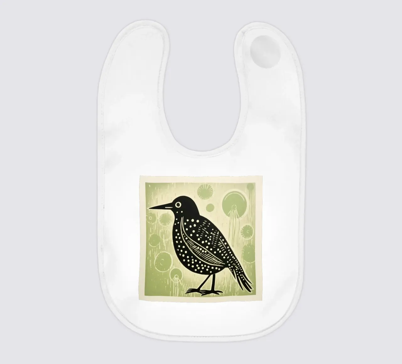 Kiwi verde 3 bavaglino da Minimal Animal Art
