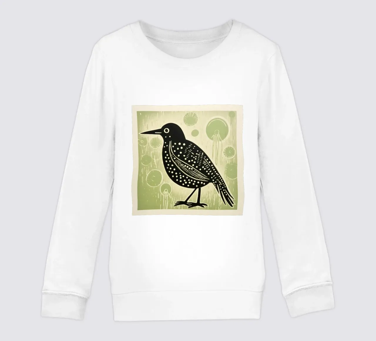 Kiwi verde 3 felpa bambino da Minimal Animal Art