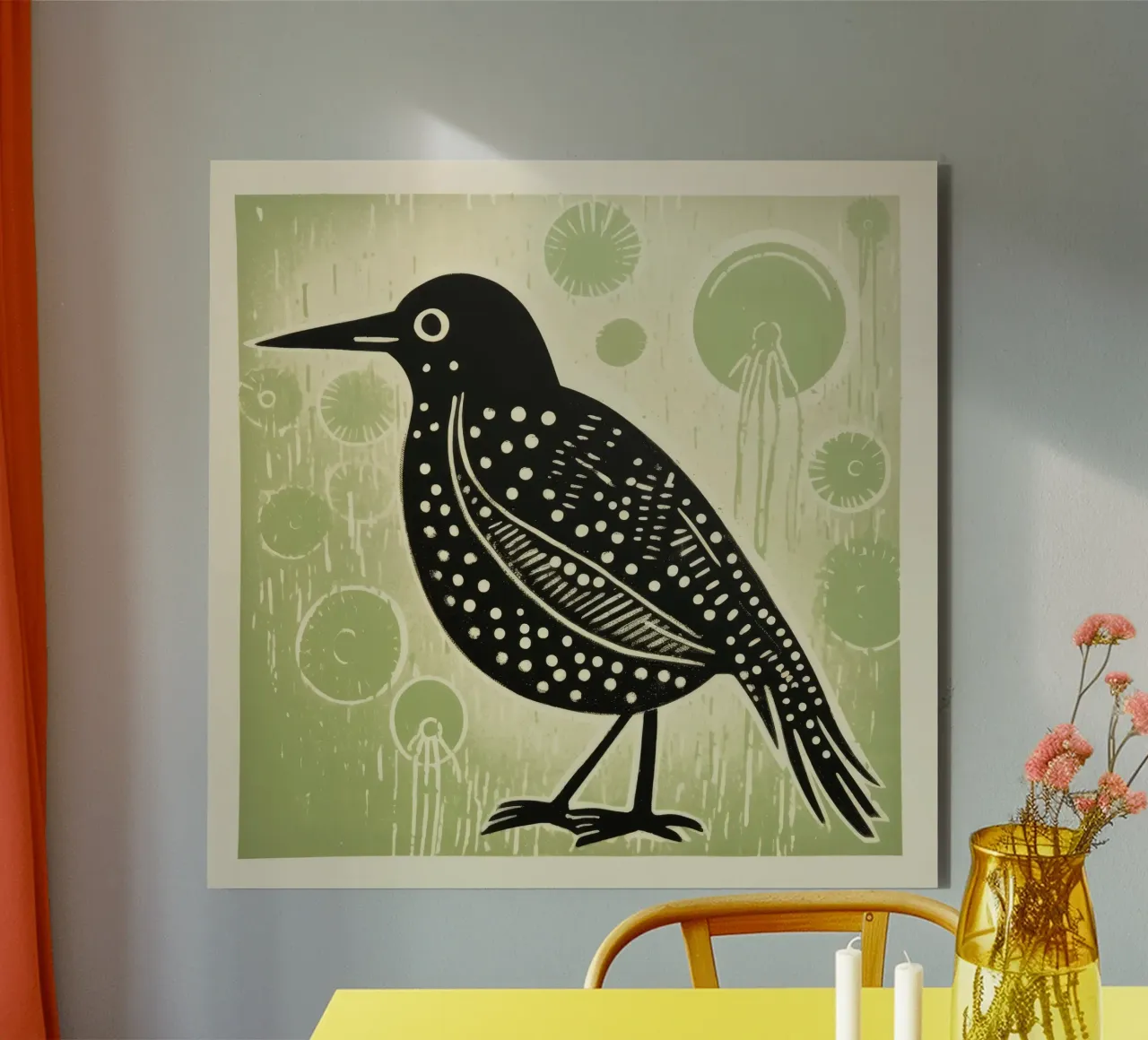 Kiwi verde 3 alluminio dibond da Minimal Animal Art