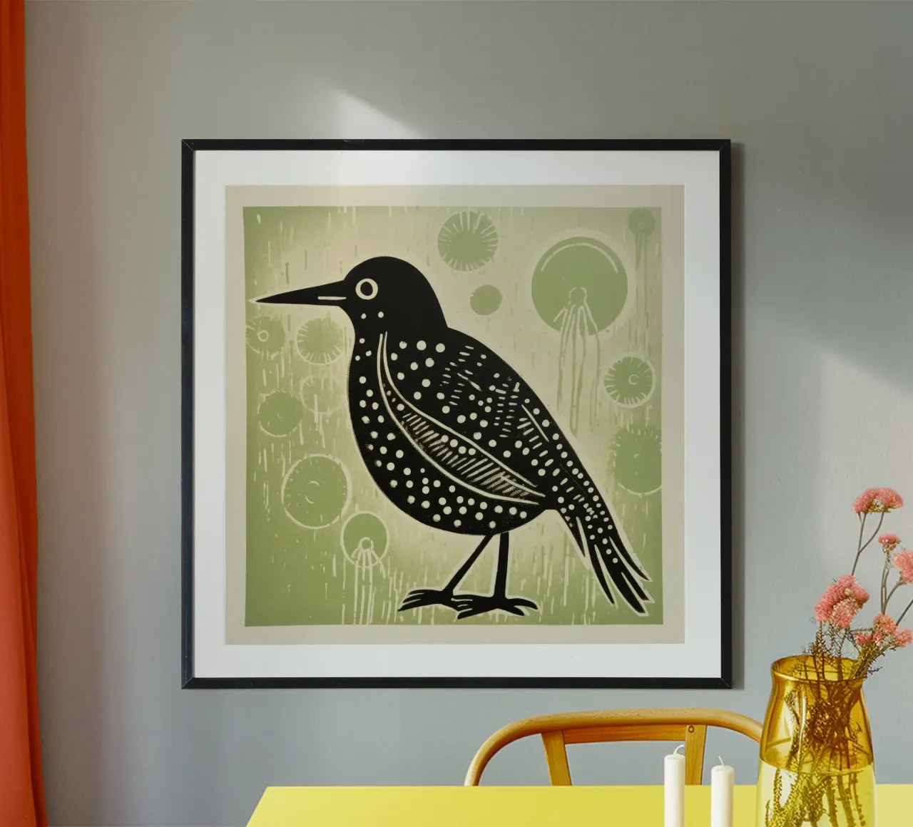 Kiwi verde 3 carta hahnemühle da Minimal Animal Art