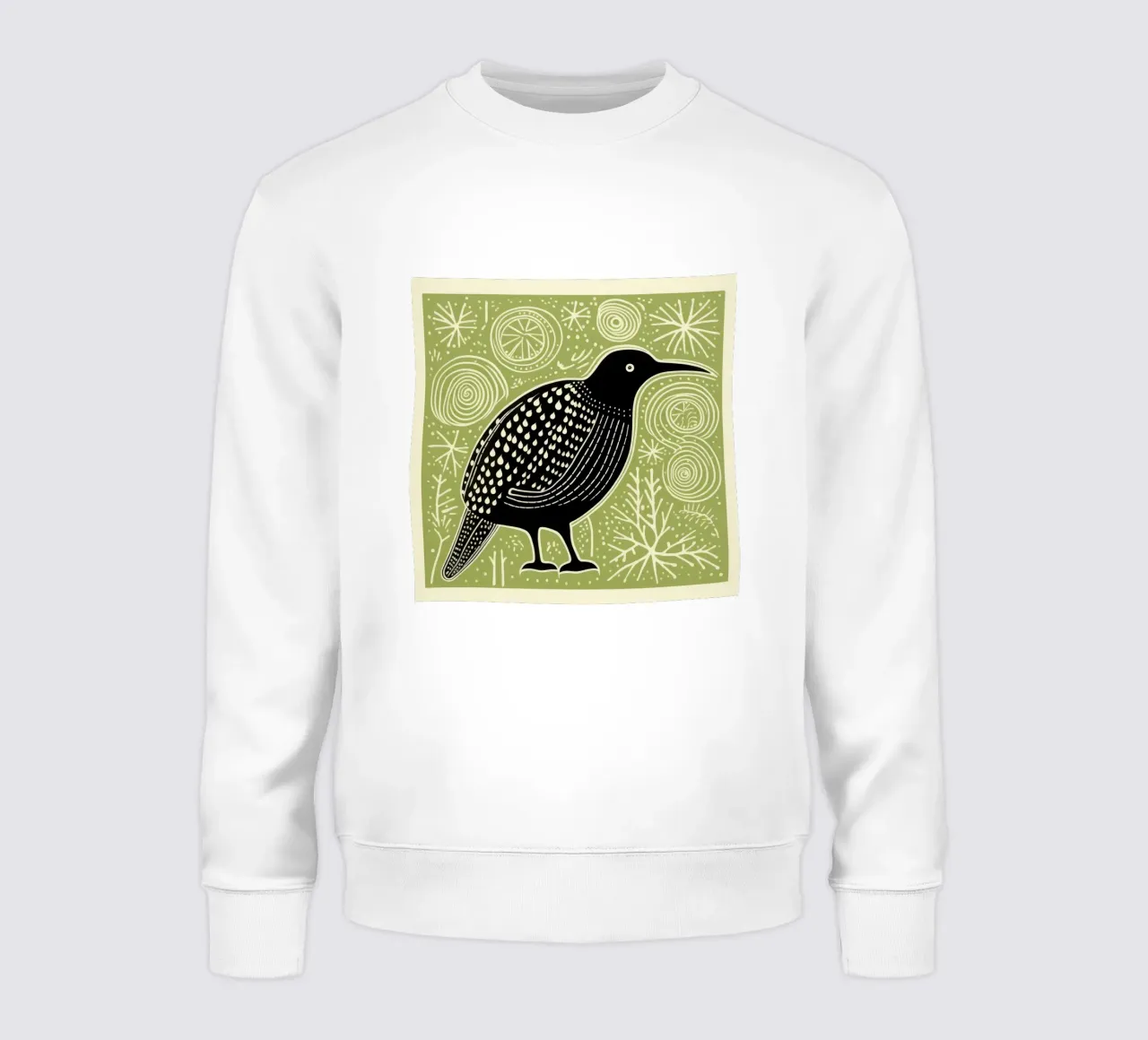 Kiwi verde 4 felpa da Minimal Animal Art