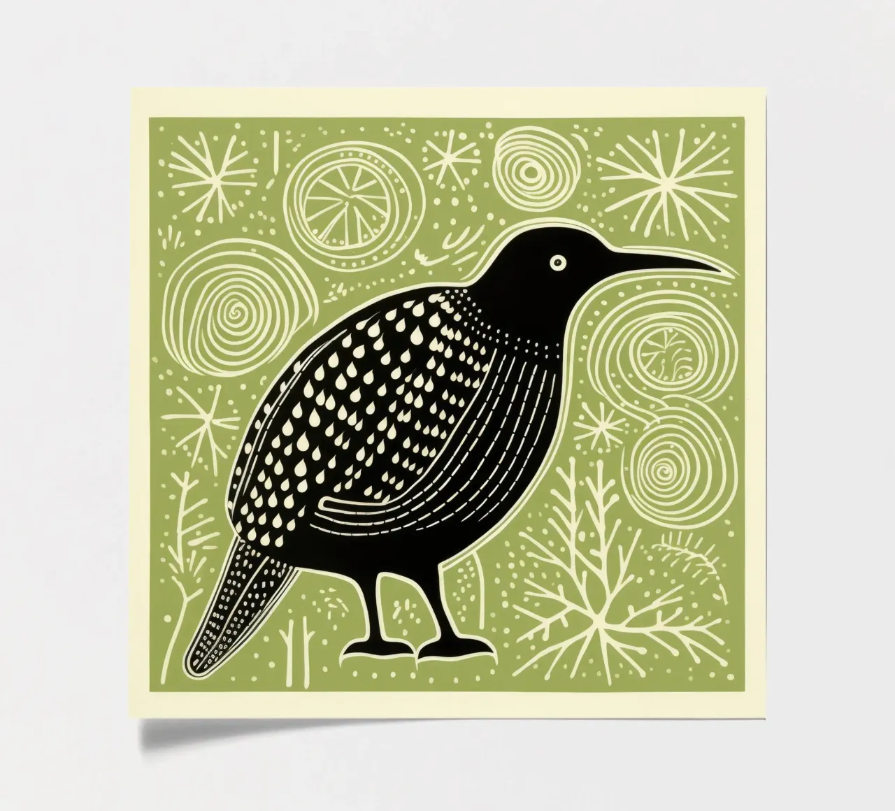 Green Kiwi 4 sticker sheet by Minimal Animal Art