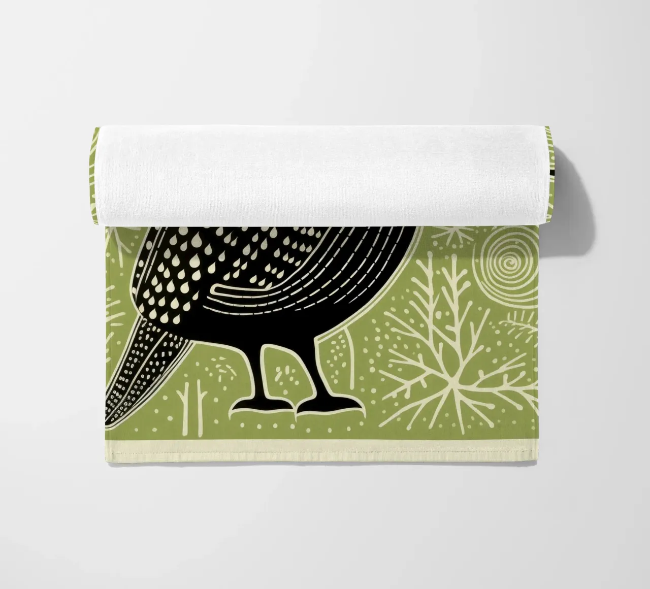 Kiwi verde 4 telo mare da Minimal Animal Art