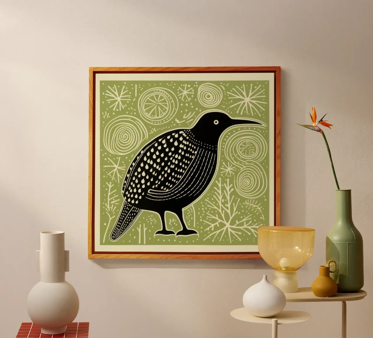 Kiwi verde plexiglass da Minimal Animal Art