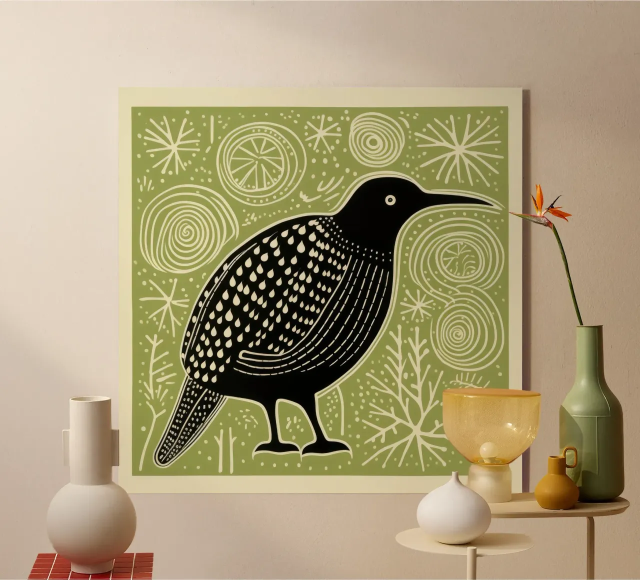 Kiwi verde plexiglass da Minimal Animal Art