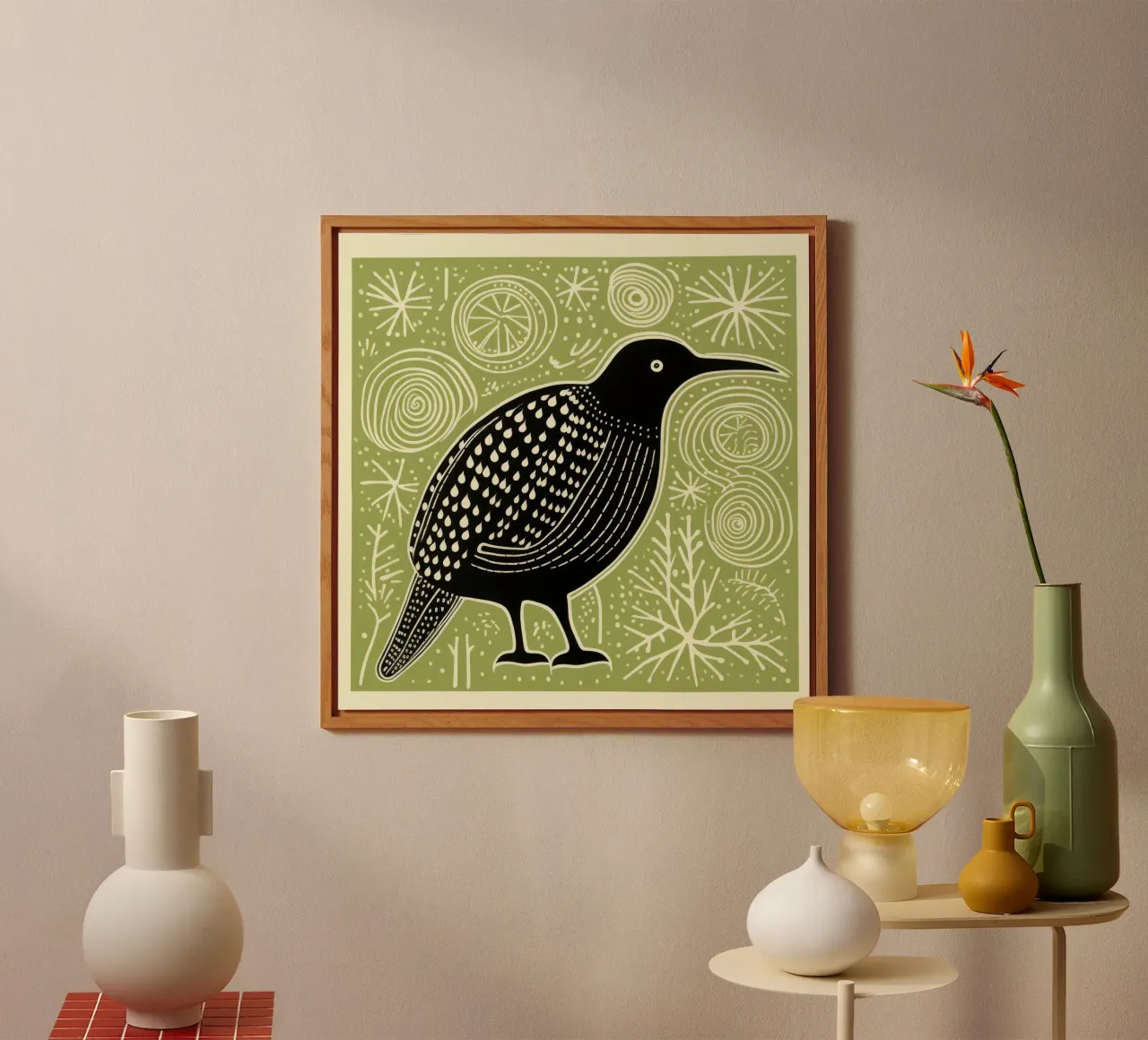 Green Kiwi 4 forex plate by Minimal Animal Art
