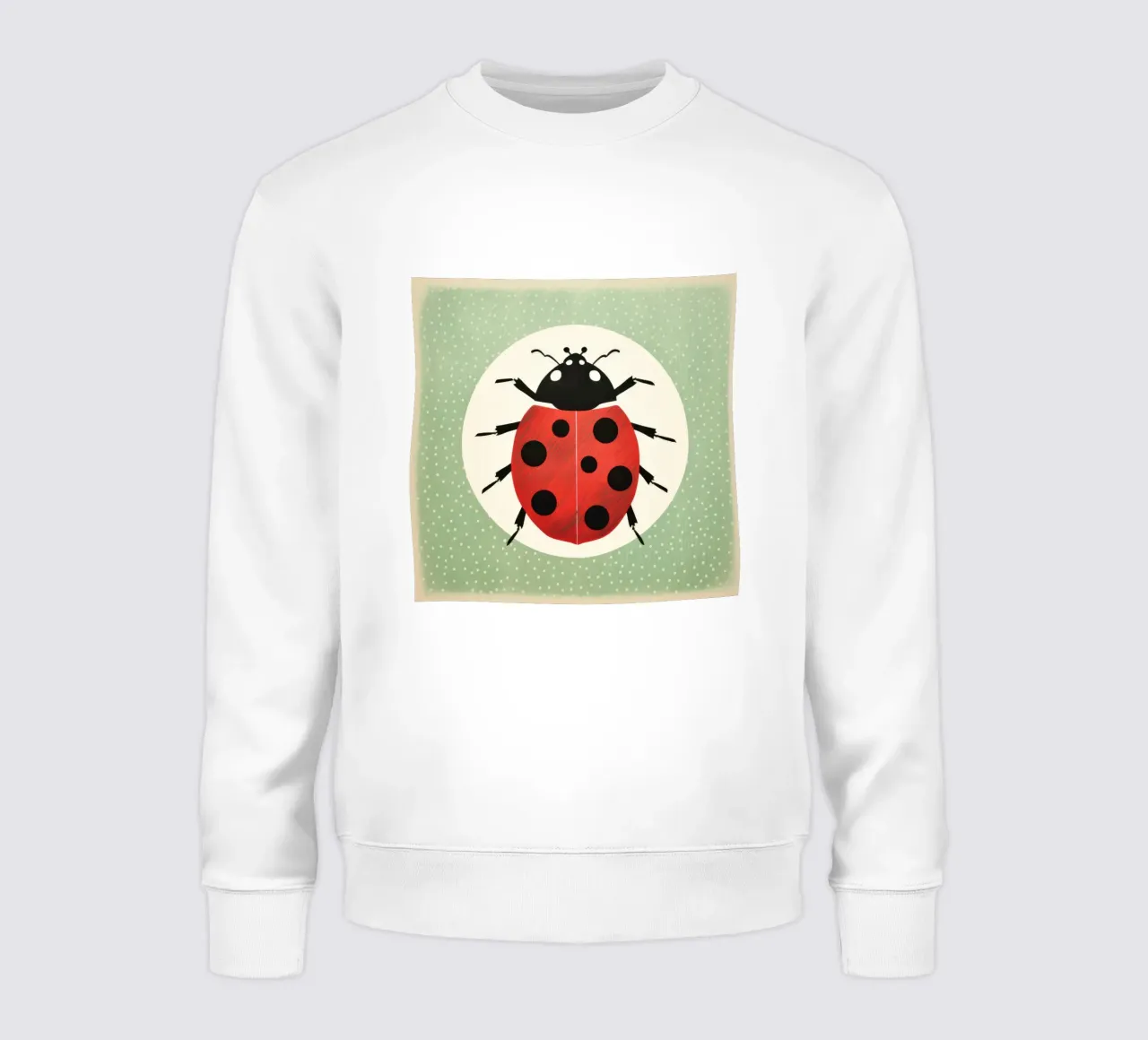 Coccinella verde 1 felpa da Minimal Animal Art