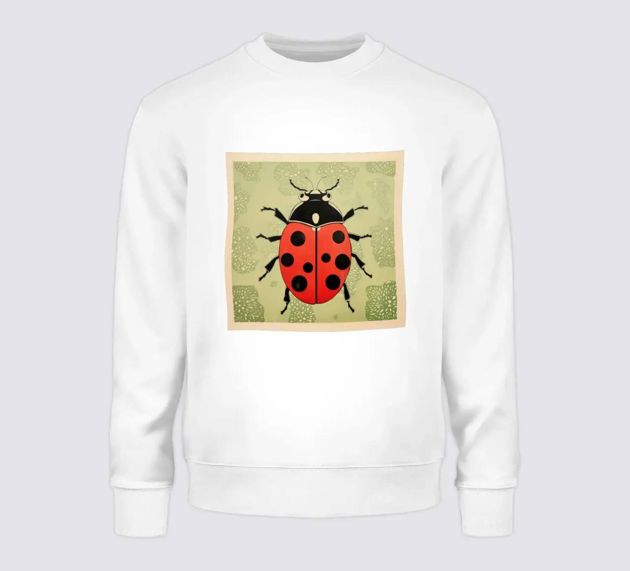 Coccinella verde 2 felpa da Minimal Animal Art