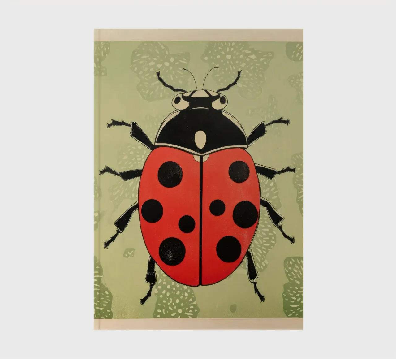 Green Ladybug 2 notebook by Minimal Animal Art