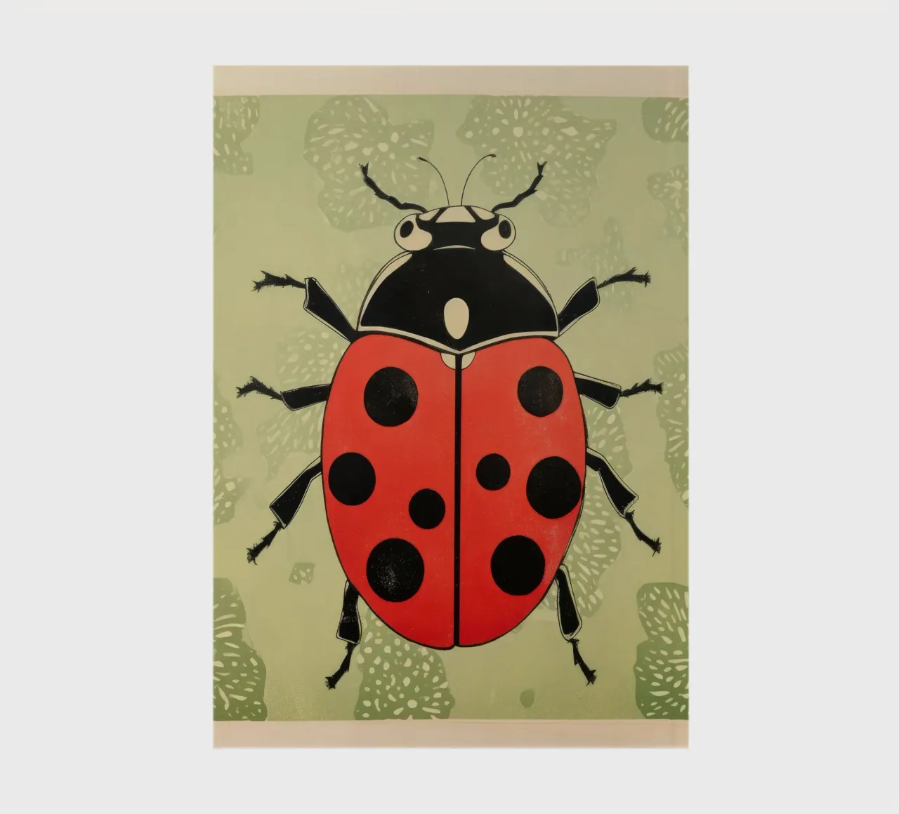 Green Ladybug 2 notebook by Minimal Animal Art
