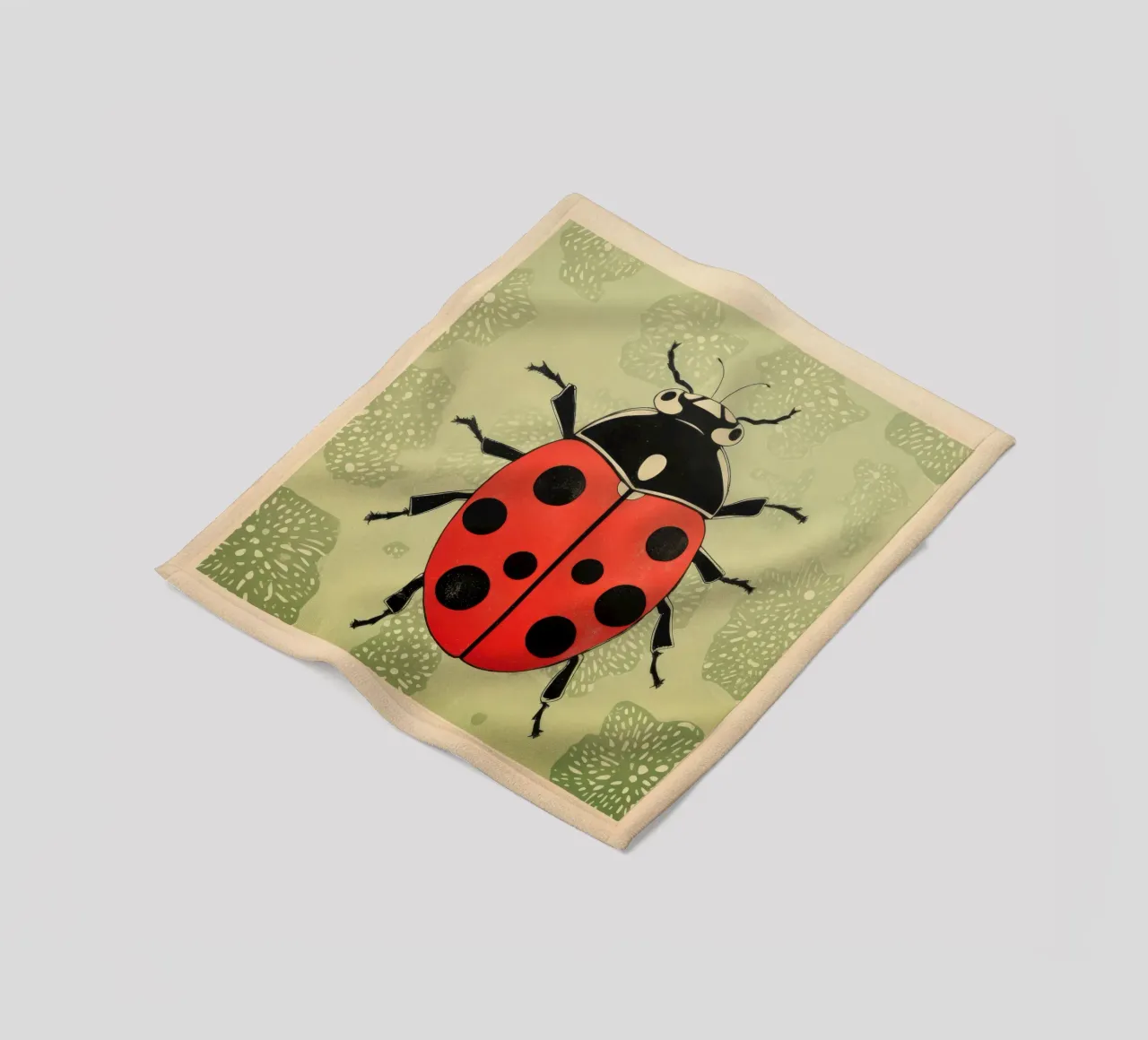Coccinella verde 2 coperta in pile da Minimal Animal Art