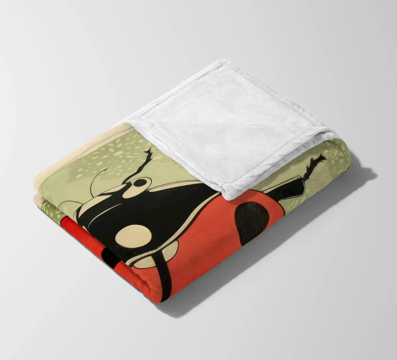 Coccinella verde 2 coperta in pile da Minimal Animal Art