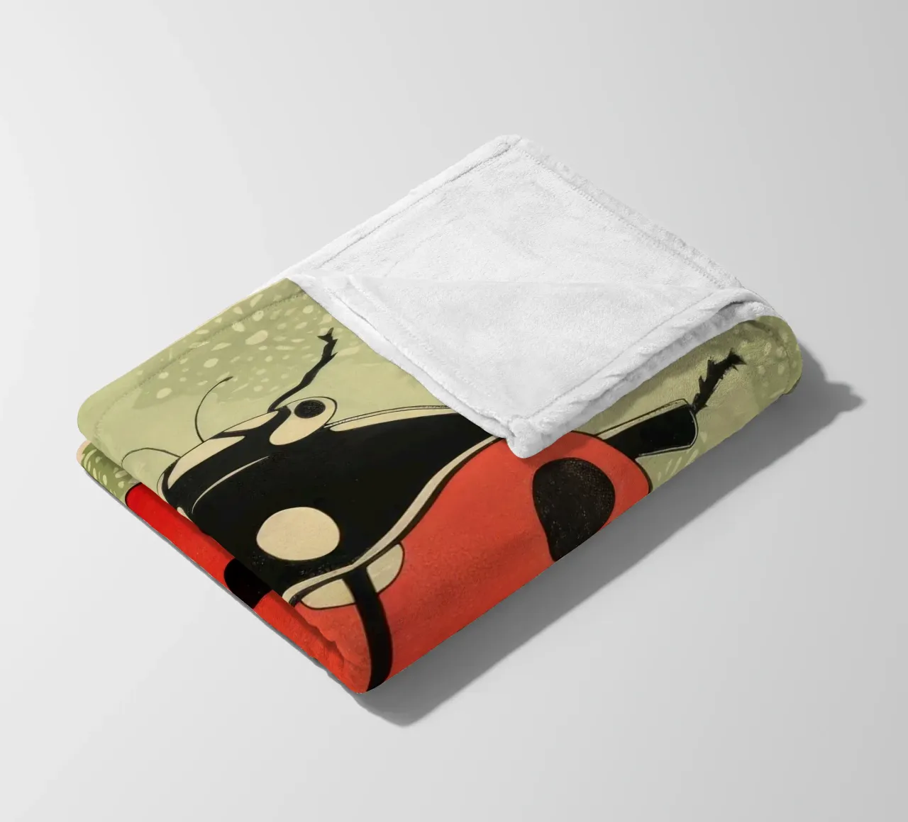 Coccinella verde 2 coperta in pile da Minimal Animal Art