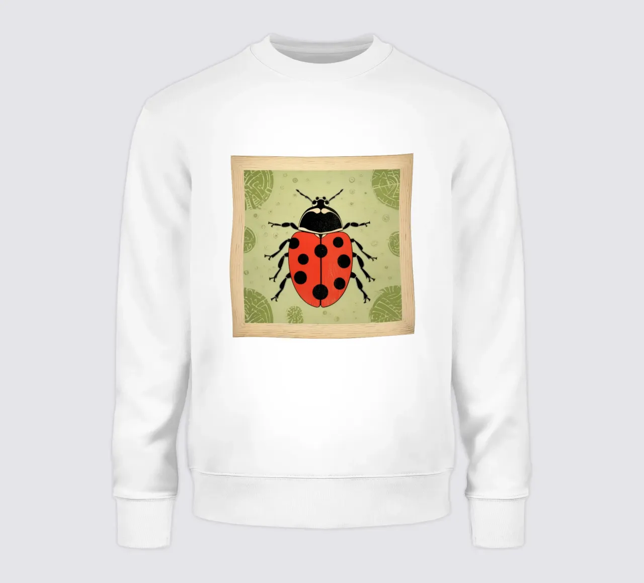 Coccinella verde 3 felpa da Minimal Animal Art