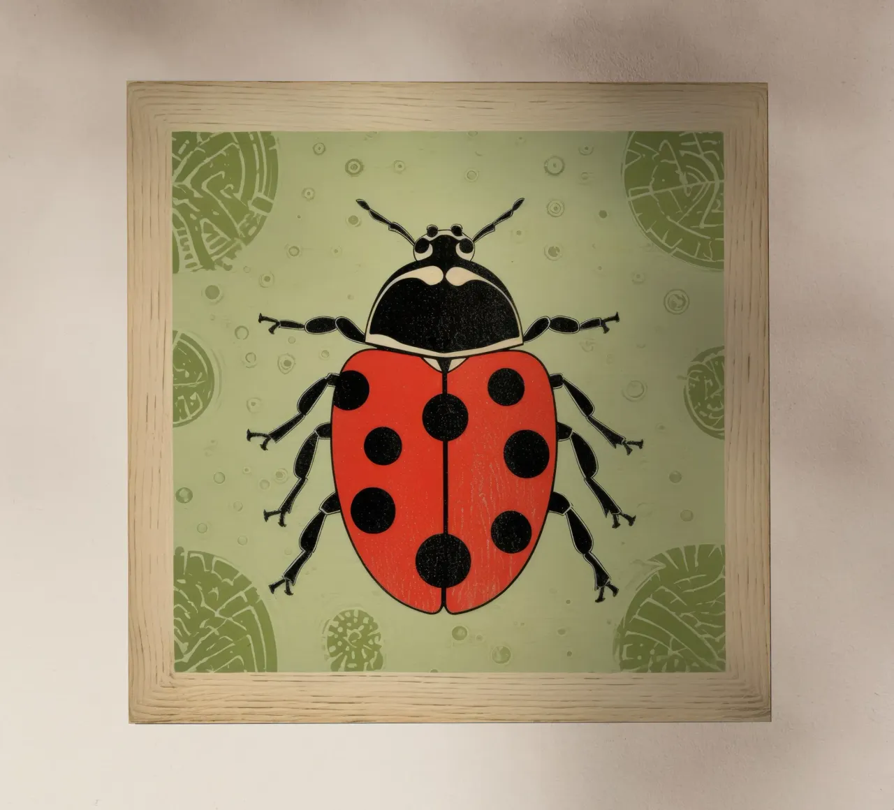 Coccinella verde 3 pellicola backlit da Minimal Animal Art