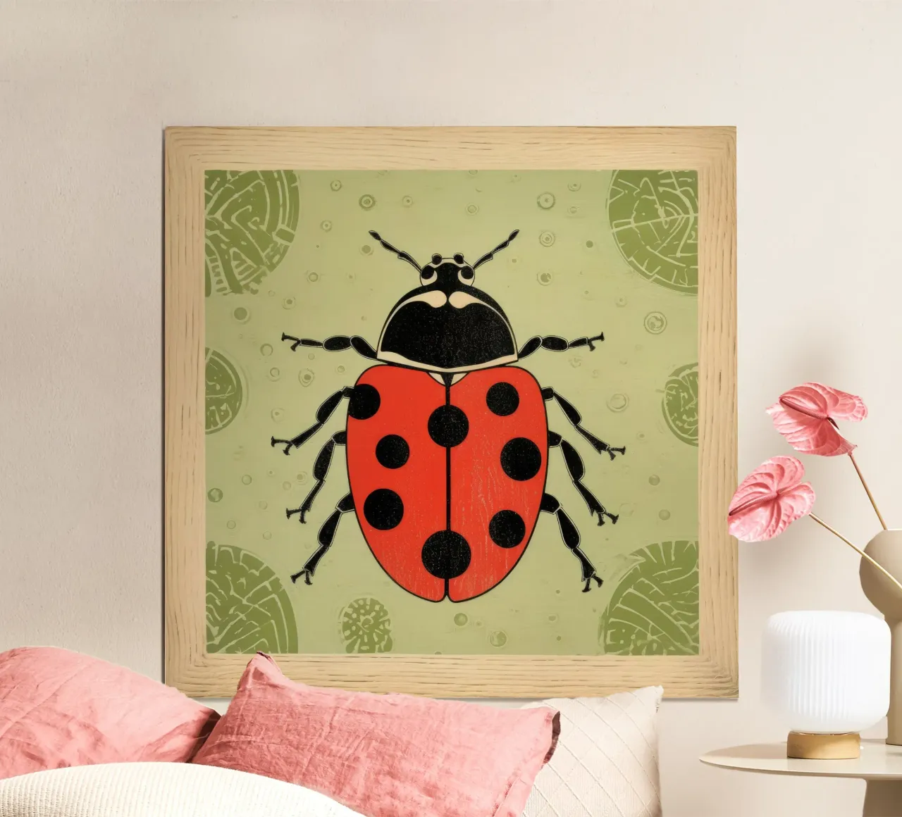 Coccinella verde 3 carta hahnemühle da Minimal Animal Art