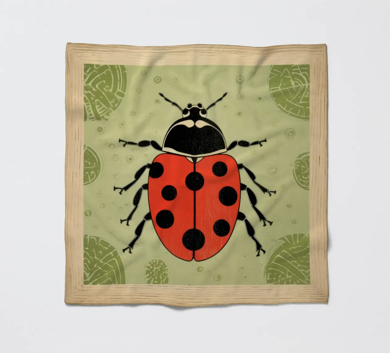 Coccinella verde 3 coperta in pile da Minimal Animal Art