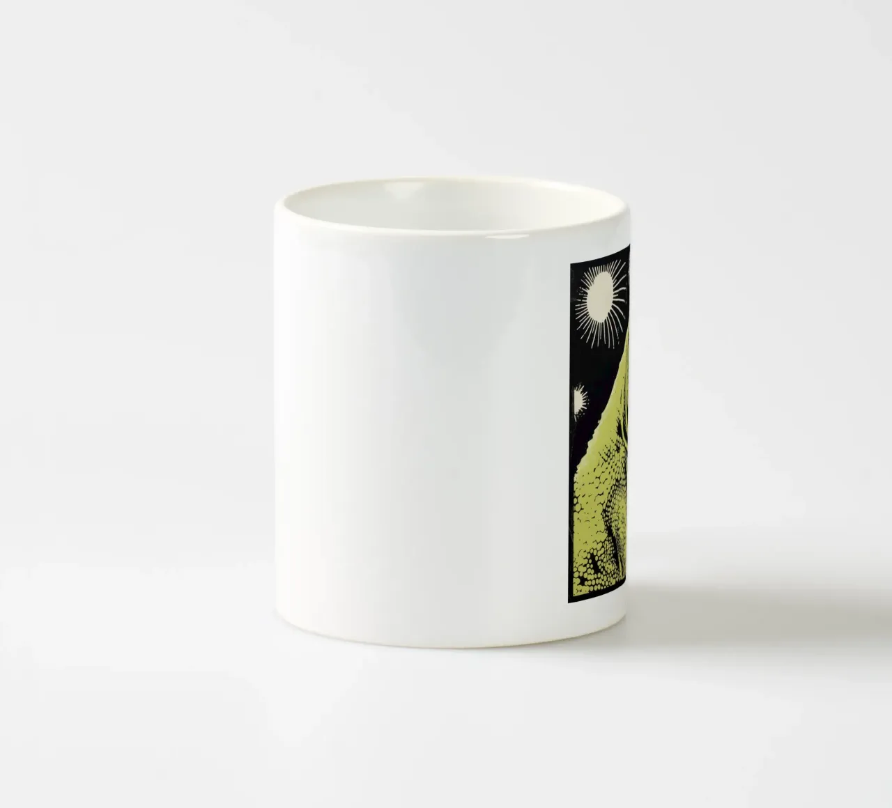 Drago di Komodo verde 2 tazza in ceramica da Minimal Animal Art