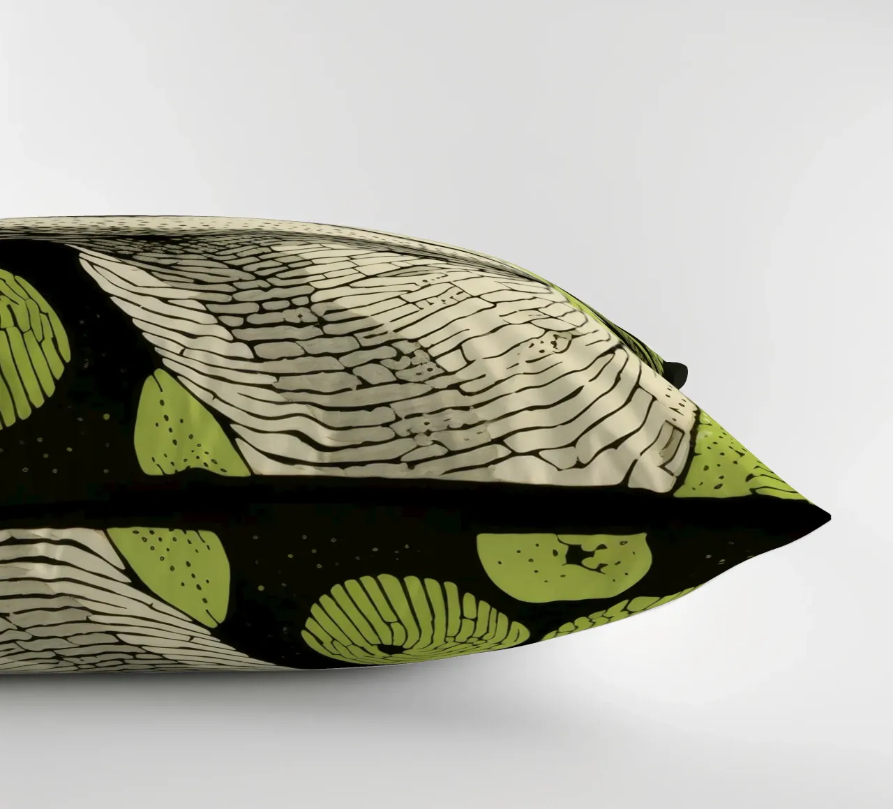 Drago di Komodo verde 4 cuscino da Minimal Animal Art