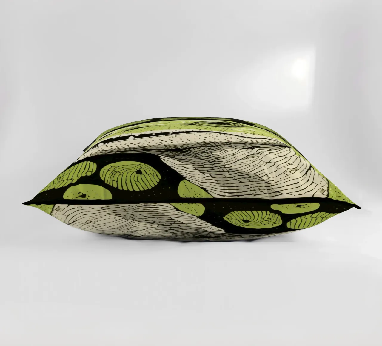 Drago di Komodo verde 4 cuscino da Minimal Animal Art