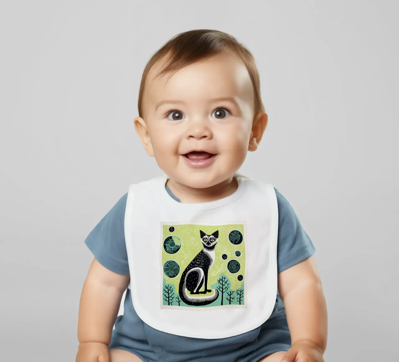 Lemure verde bavaglino da Minimal Animal Art