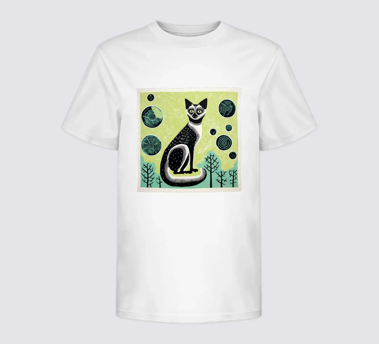 Lemure verde t-shirt bambini da Minimal Animal Art