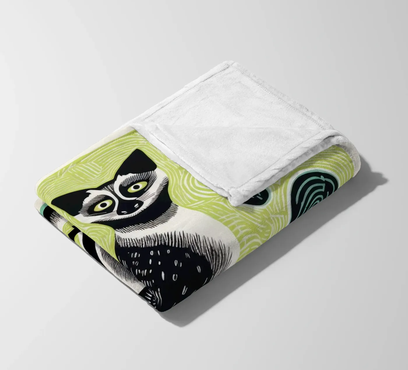 Lemure verde coperta in pile da Minimal Animal Art