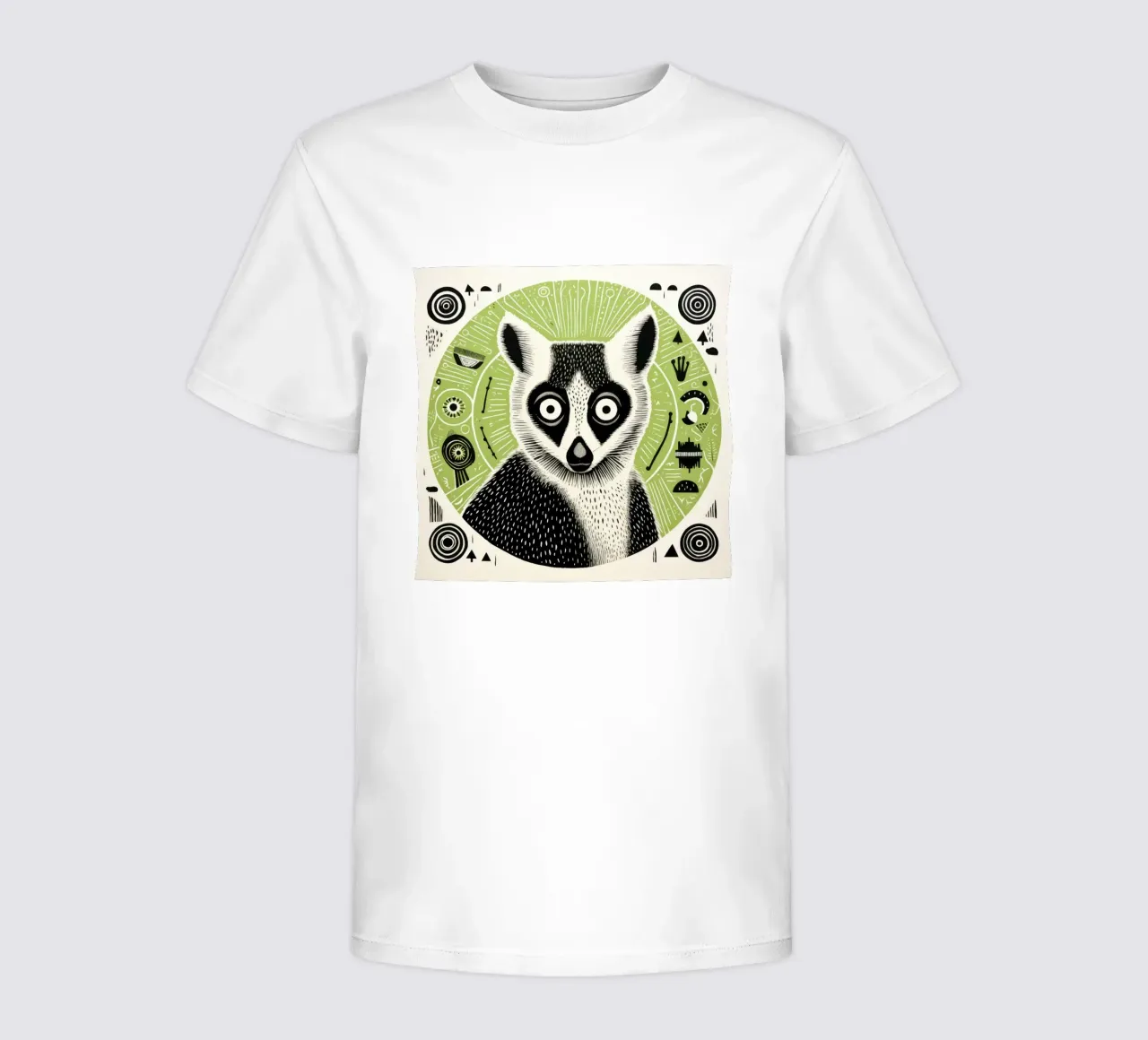 Lemure verde t-shirt bambini da Minimal Animal Art