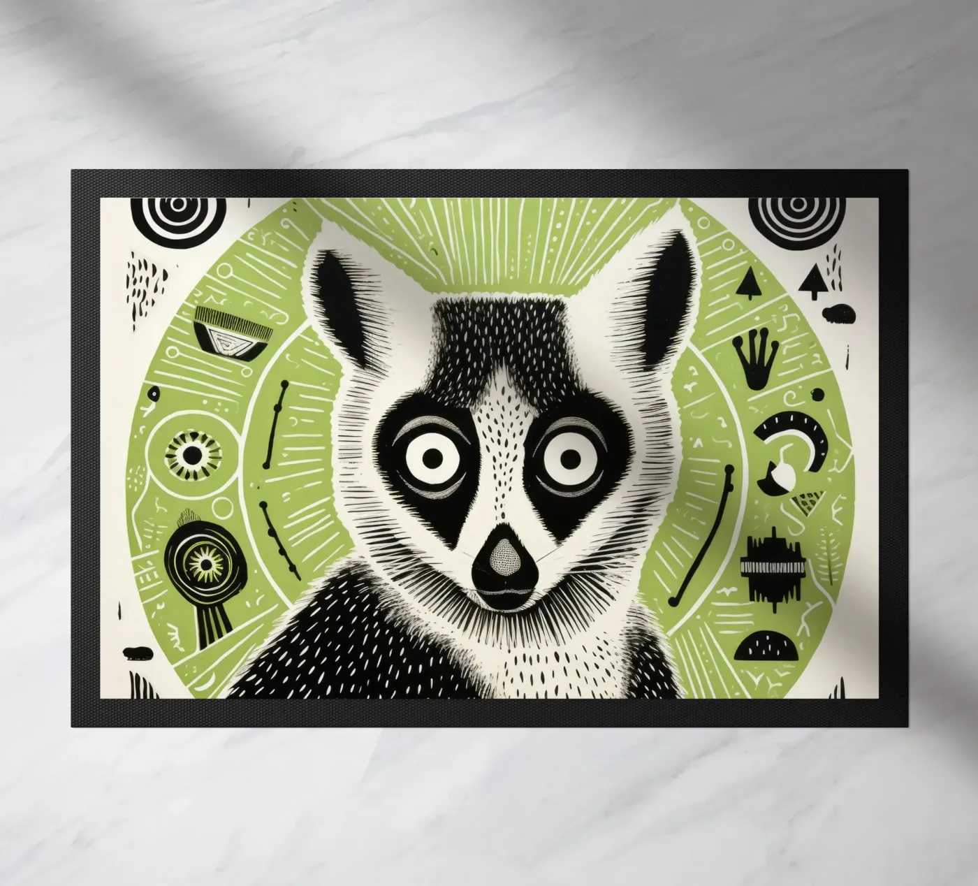 Green Lemur zerbino da Minimal Animal Art