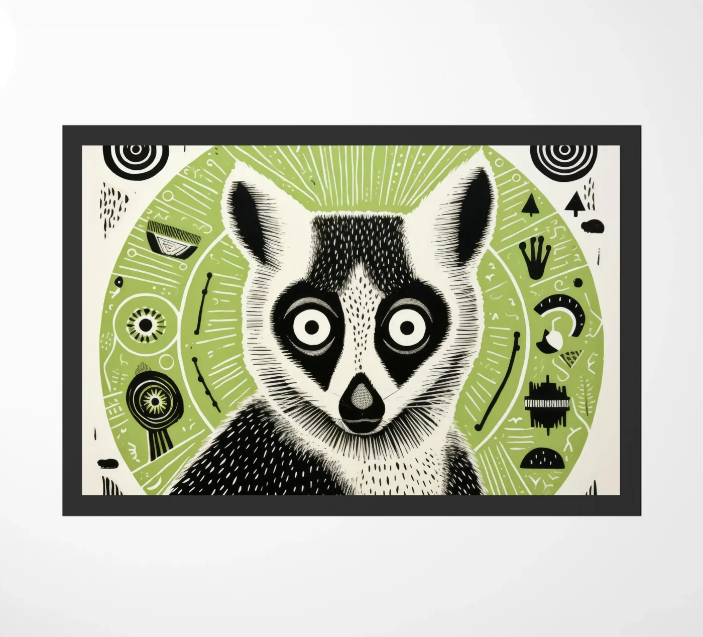 Green Lemur zerbino da Minimal Animal Art